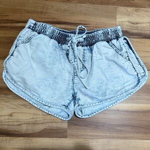 Moschino Womens Acid Wash Drawstring Lounge Shorts